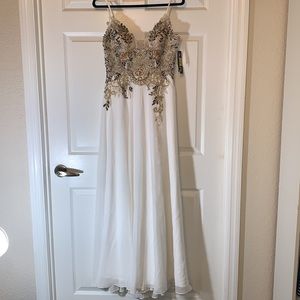 Floral Beaded Embroidered Gown